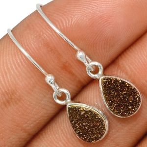 Platinum Aura Druzy Earrings